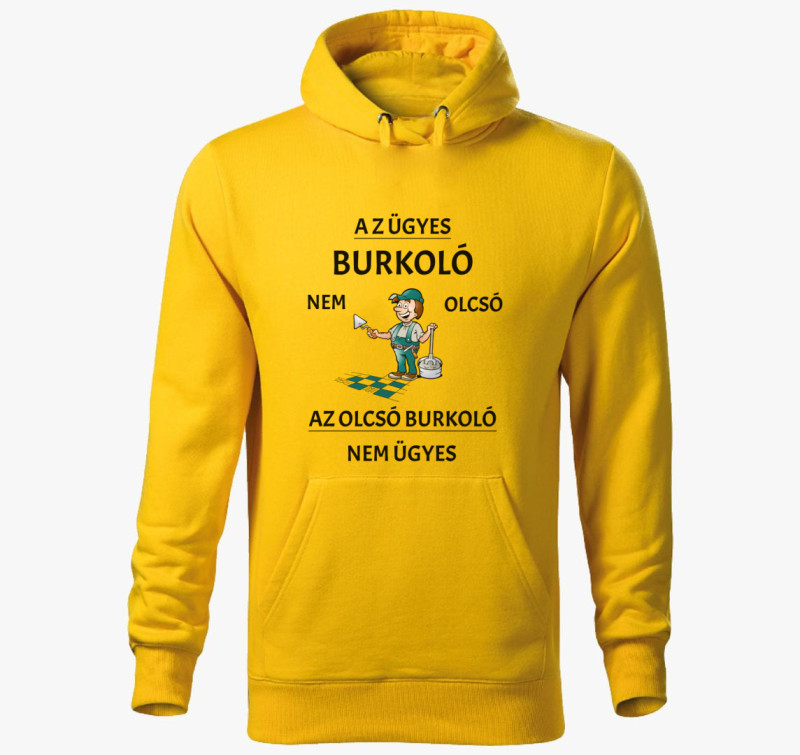 Ügyes burkoló kapucnis pulóver — Sárga