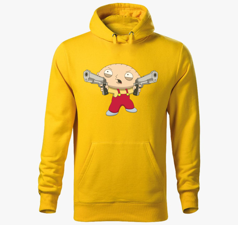 Stewie Griffin kapucnis pulóver — Sárga