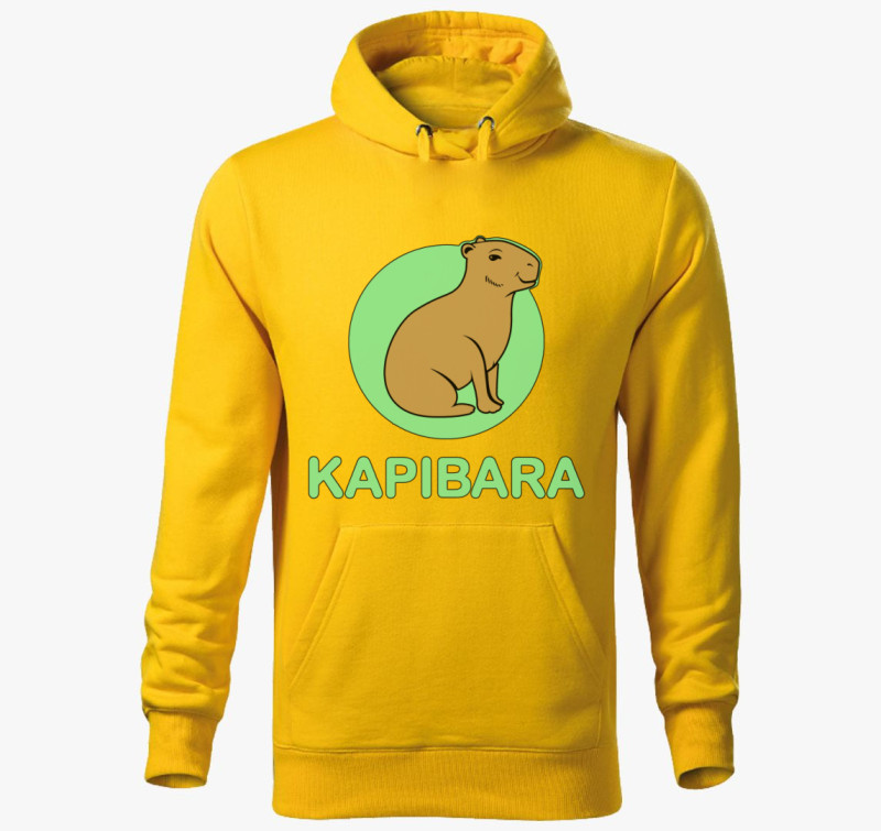Kapibara kapucnis pulóver — Sárga