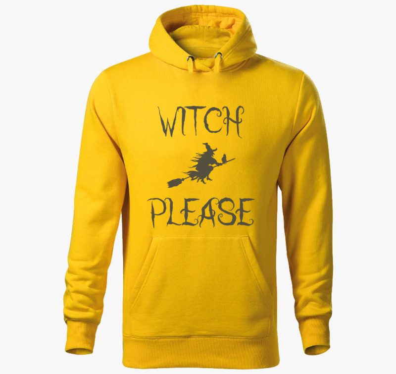Witch Please kapucnis pulóver — Sárga