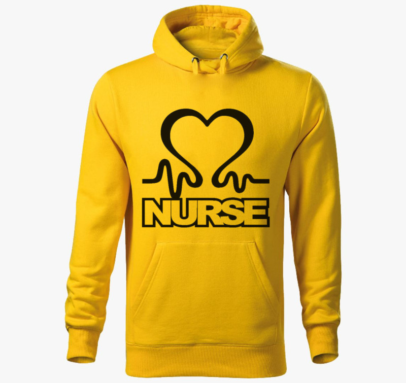 Nurse (Ápolónő) kapucnis pulóver — Sárga