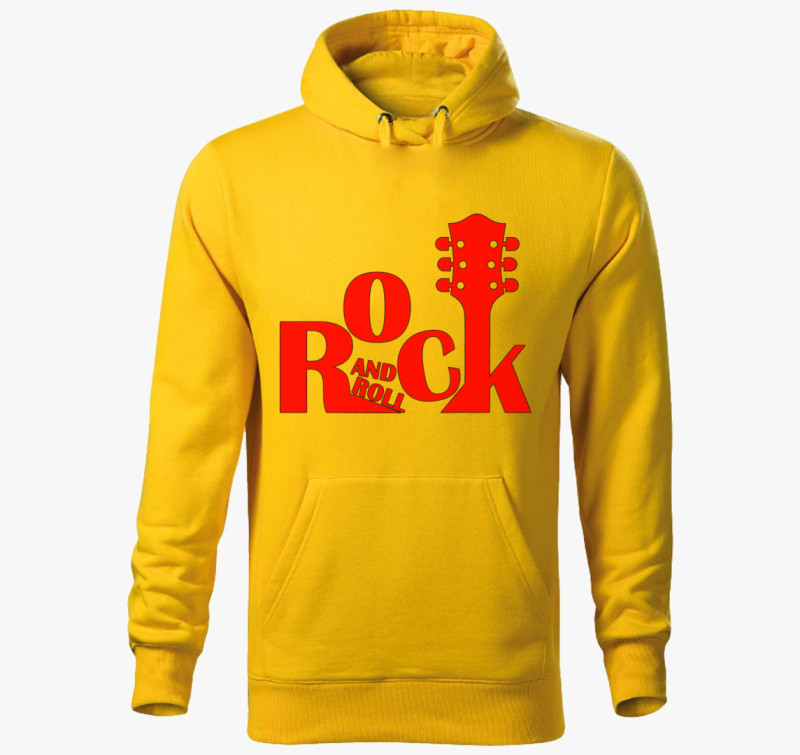 Rock & Roll kapucnis pulóver — Sárga