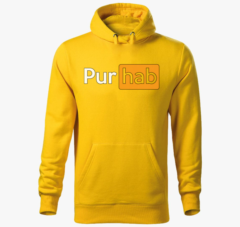 Porn hub... ööö mármint Pur-hab kapucnis pulóver — Sárga