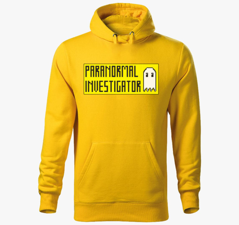 Paranormal Investigator kapucnis pulóver — Sárga