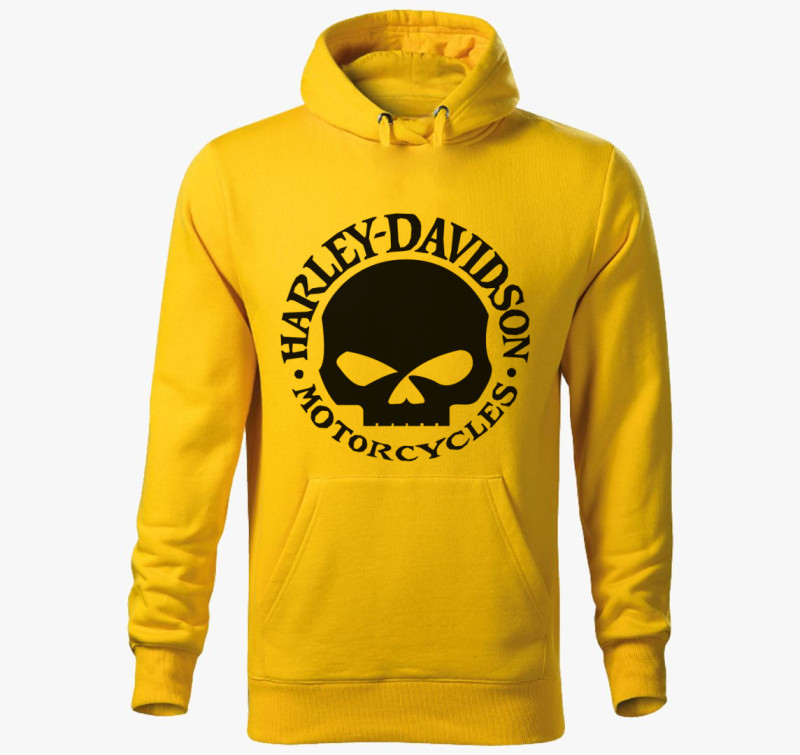 Harley Davidson kapucnis pulóver — Sárga