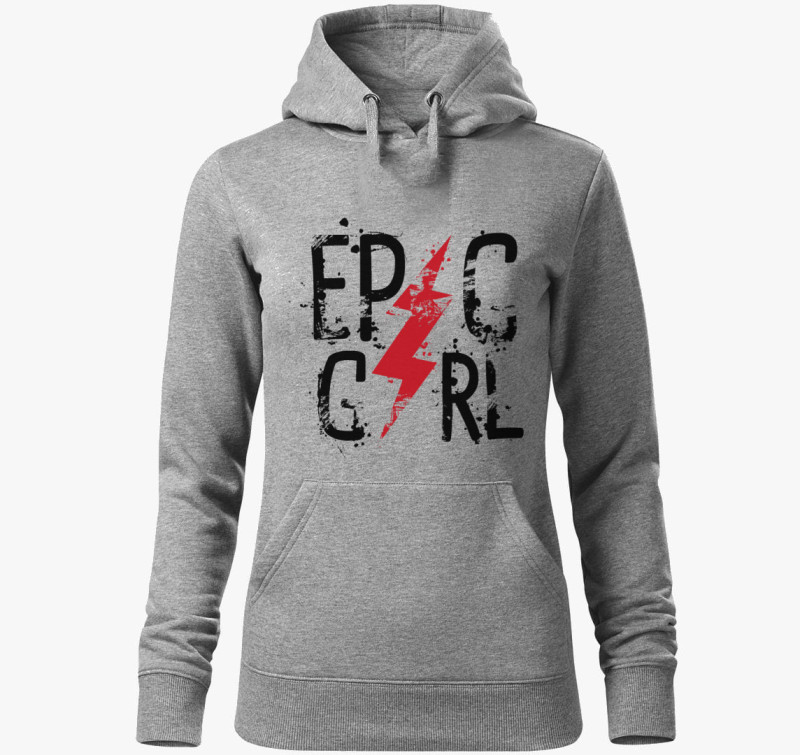 Epic Girl - Csajos kapucnis pulóver — Sötétszürke