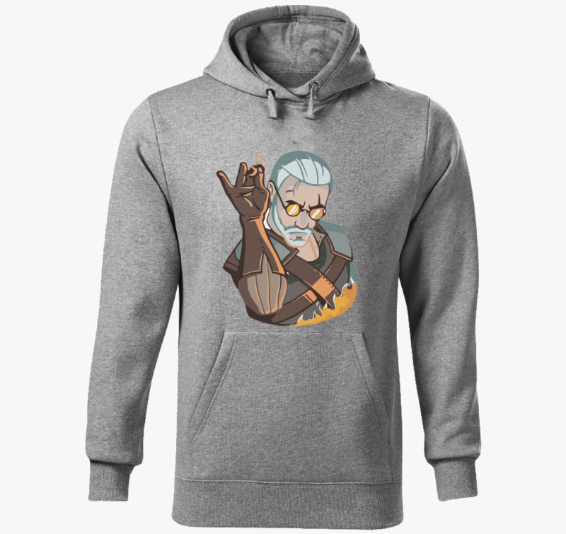 Witcher cook kapucnis pulóver — Sötétszürke
