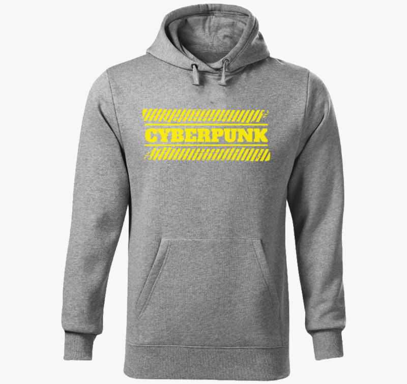 Cyberpunk minta kapucnis pulóver — Sötétszürke