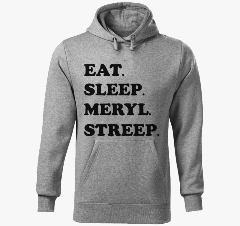 Meryl Streep kapucnis pulóver — Sötétszürke