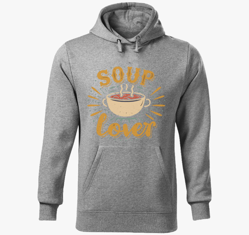 Soup Lover kapucnis pulóver — Sötétszürke