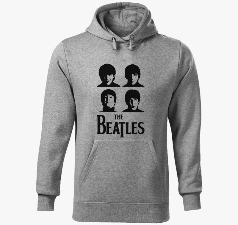 Beatles portrék kapucnis pulóver — Sötétszürke
