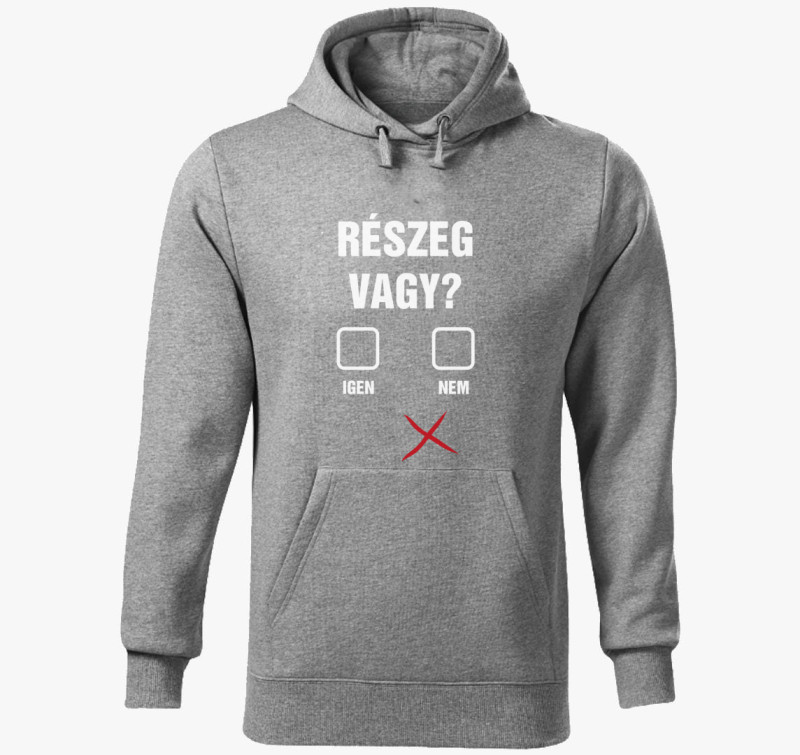 Részeg vagy kapucnis pulóver — Sötétszürke