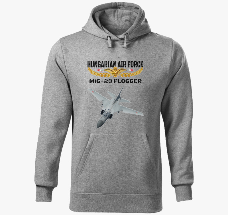 Aranysas MiG-23 3 kapucnis pulóver — Sötétszürke