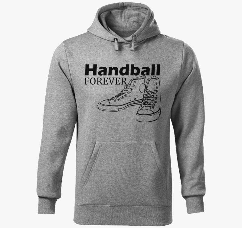 Handball cipős kapucnis pulóver — Sötétszürke