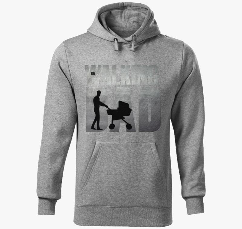 The Walking Dad kapucnis pulóver — Sötétszürke