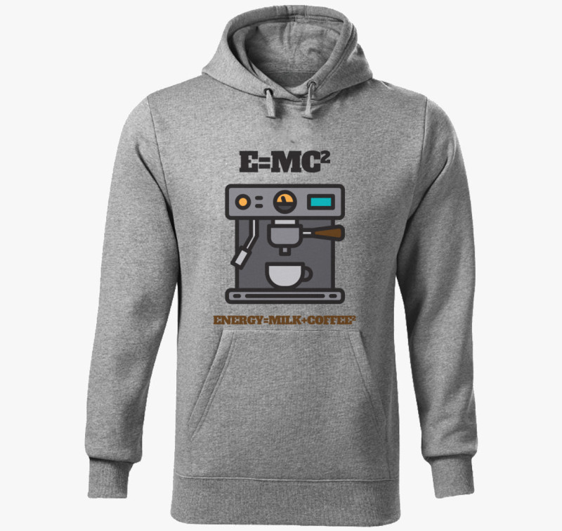 Energy Milk Coffee&sup2; kapucnis pulóver — Sötétszürke