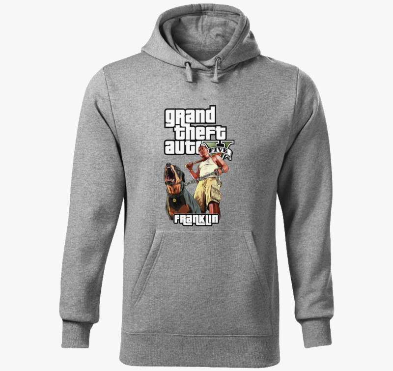 GTA 5 Franklin kapucnis pulóver — Sötétszürke