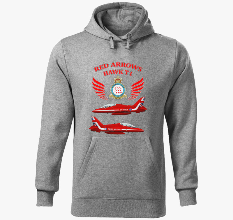 Red Arrows kapucnis pulóver — Sötétszürke