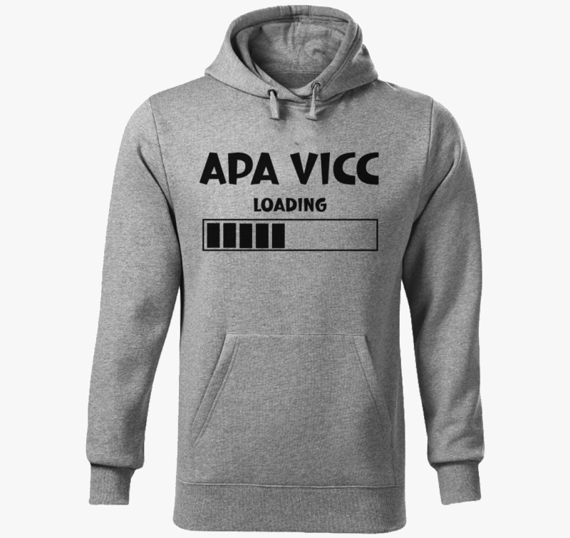 Apa vicc loading kapucnis pulóver — Sötétszürke