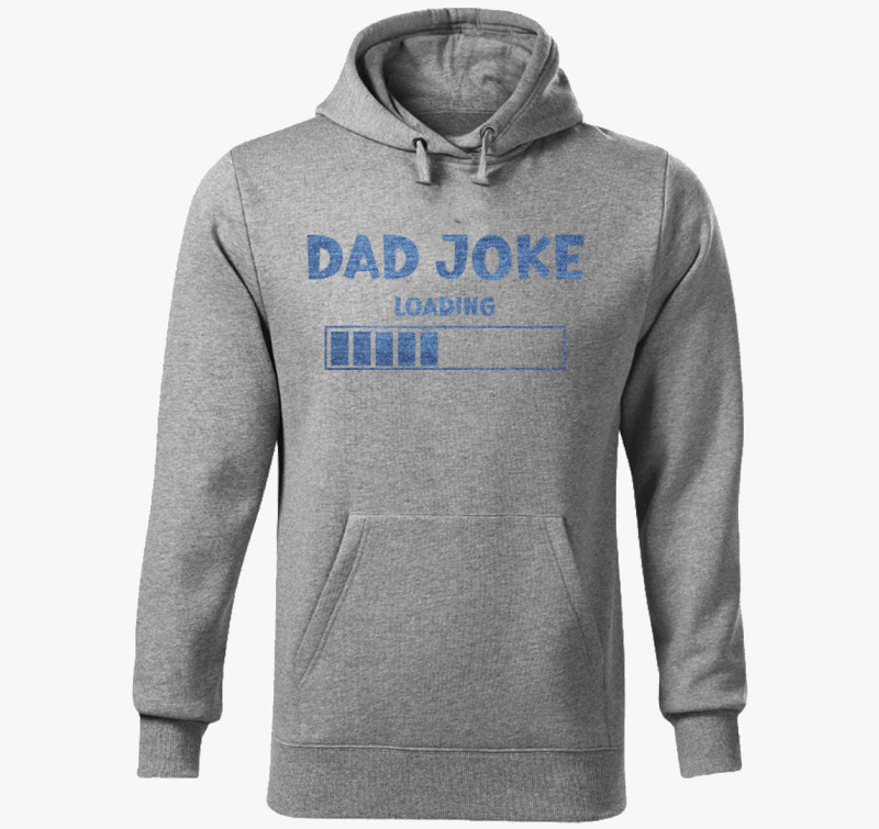 Dad joke jeans kapucnis pulóver — Sötétszürke