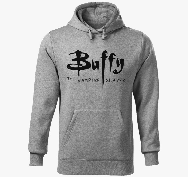Buffy kapucnis pulóver — Sötétszürke
