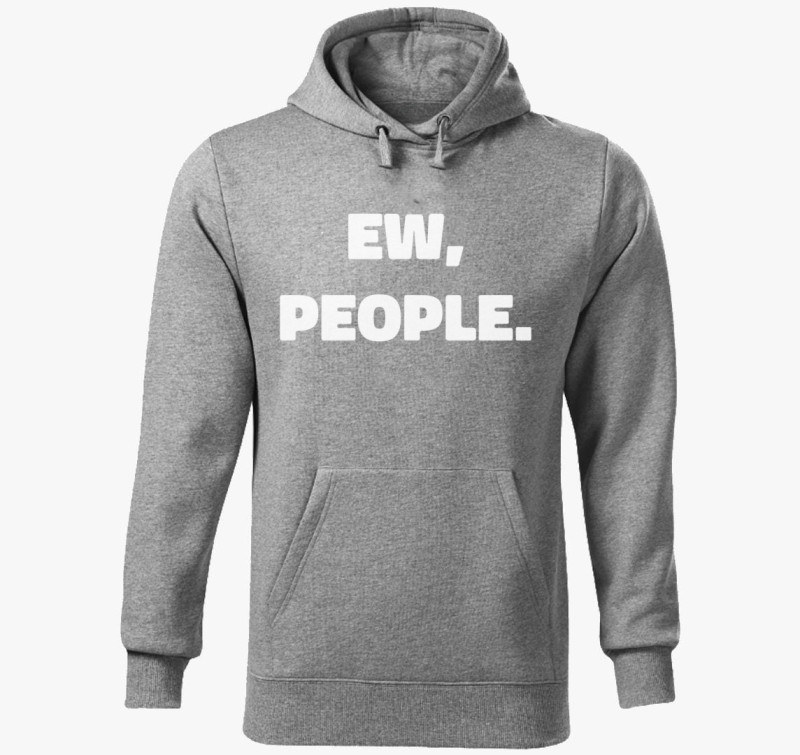 Ew people kapucnis pulóver — Sötétszürke