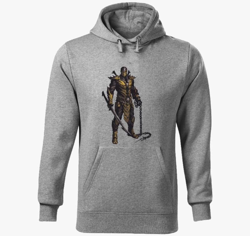 Mortal Kombat Scorpion modell kapucnis pulóver — Sötétszürke
