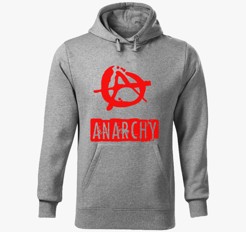 Anarchy kapucnis pulóver — Sötétszürke