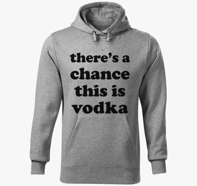 Vodka chance kapucnis pulóver — Sötétszürke
