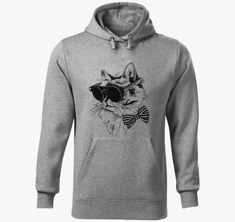 Catsy Art kapucnis pulóver — Sötétszürke