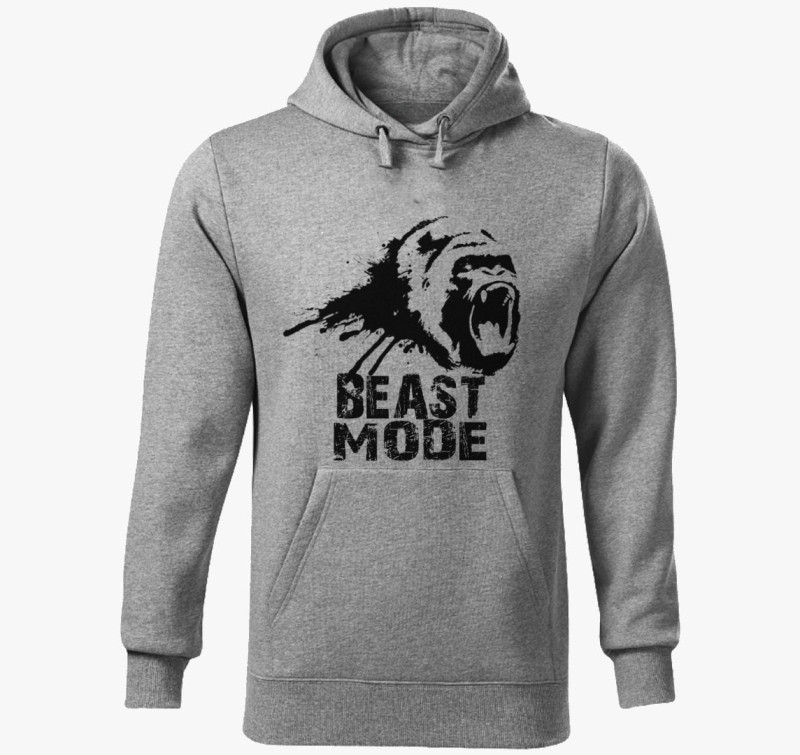 Beast Mode kapucnis pulóver — Sötétszürke