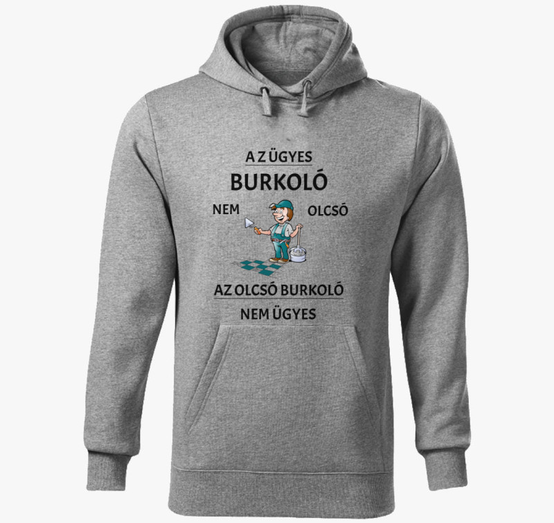 Ügyes burkoló kapucnis pulóver — Sötétszürke