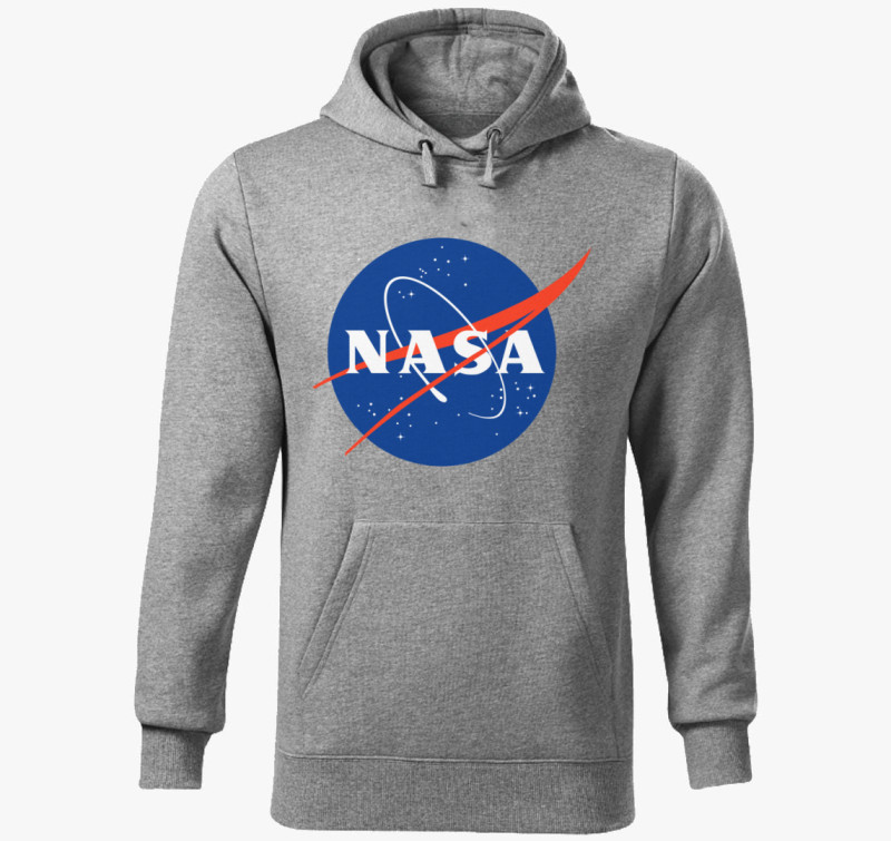 Nasa kapucnis pulóver - Felszállásra készen! — Sötétszürke