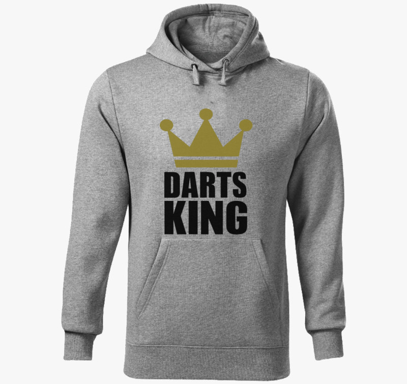 Darts King kapucnis pulóver — Sötétszürke