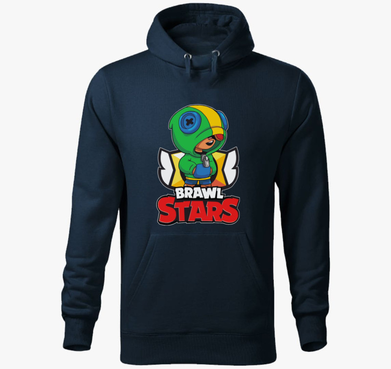 Brawl Stars - Leon kapucnis pulóver — Tengerészkék