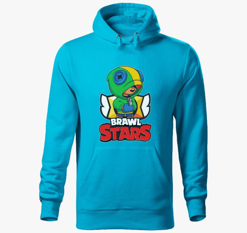 Brawl Stars - Leon kapucnis pulóver — Türkiz