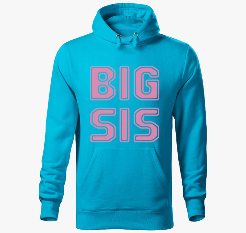 Big Sis kapucnis pulóver — Türkiz
