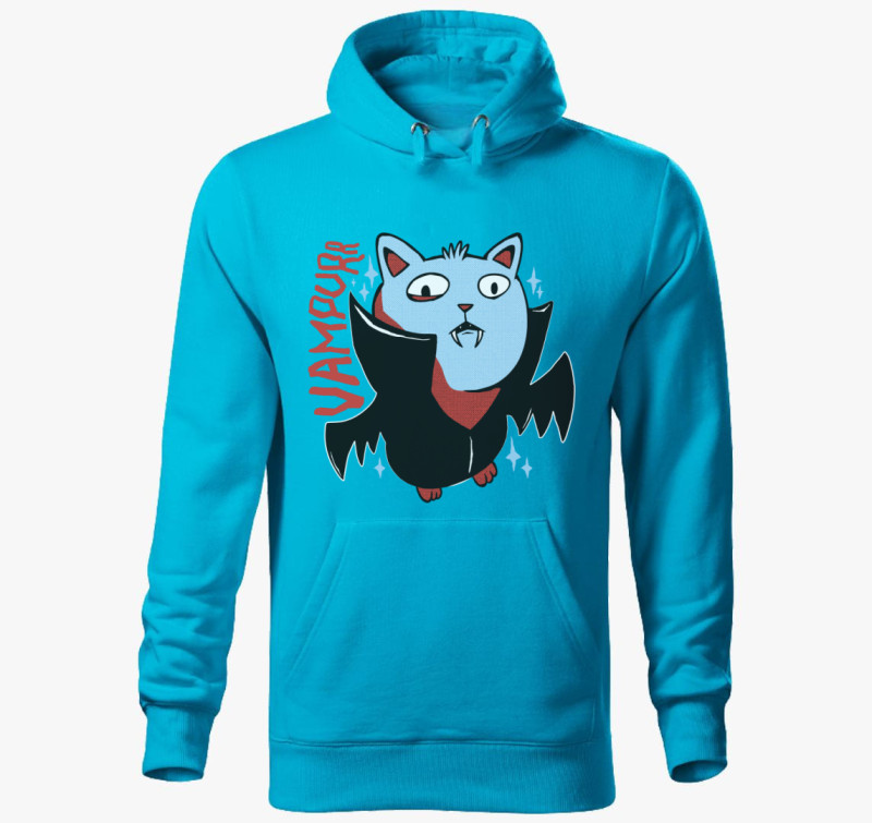 Vampurr kapucnis pulóver — Türkiz