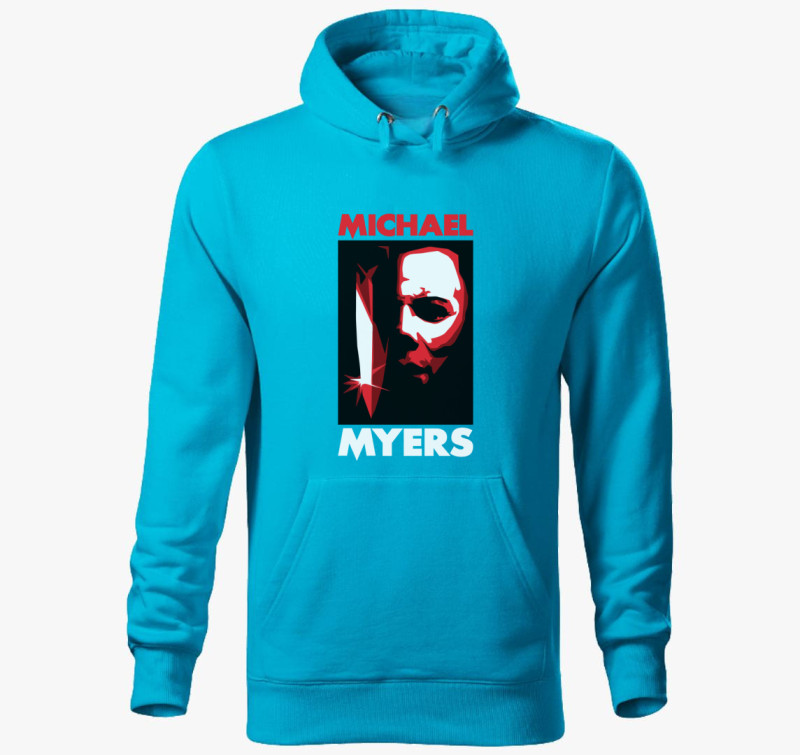 Halloween Michael Myers kapucnis pulóver — Türkiz