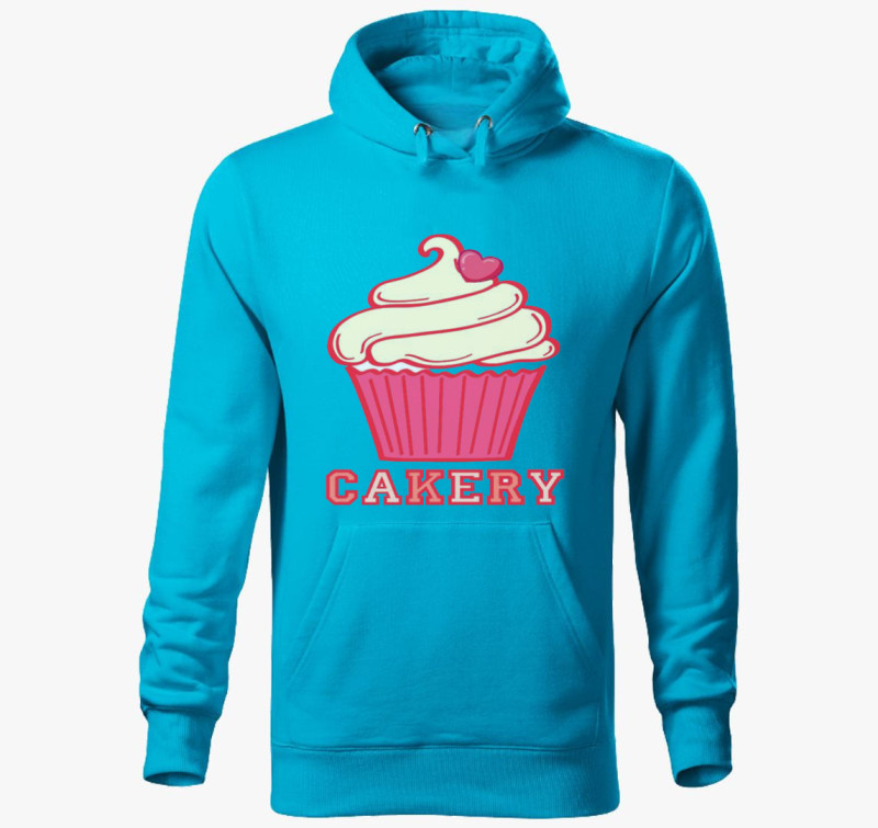 Cakery kapucnis pulóver — Türkiz