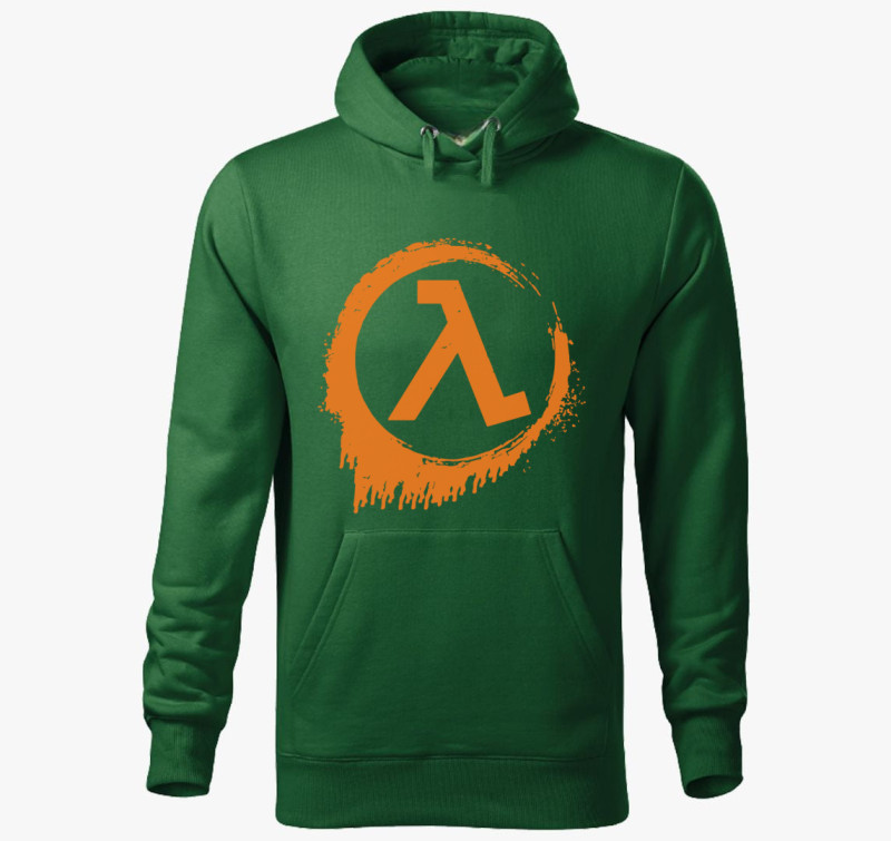 Half Life logo kapucnis pulóver — Üvegzöld