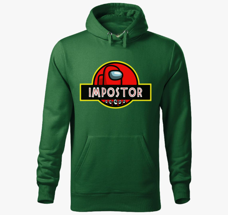 Among Us Impostor 4 kapucnis pulóver — Üvegzöld