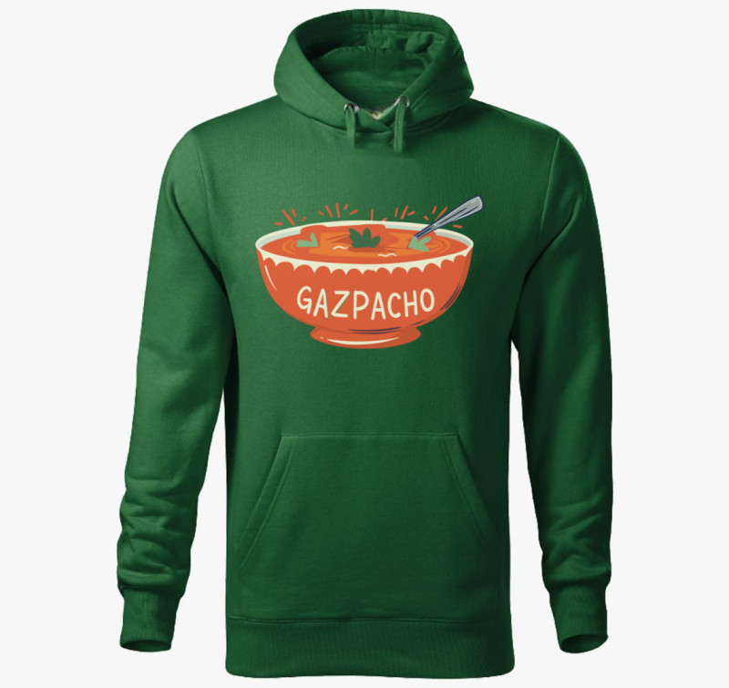 Gazpacho kapucnis pulóver — Üvegzöld