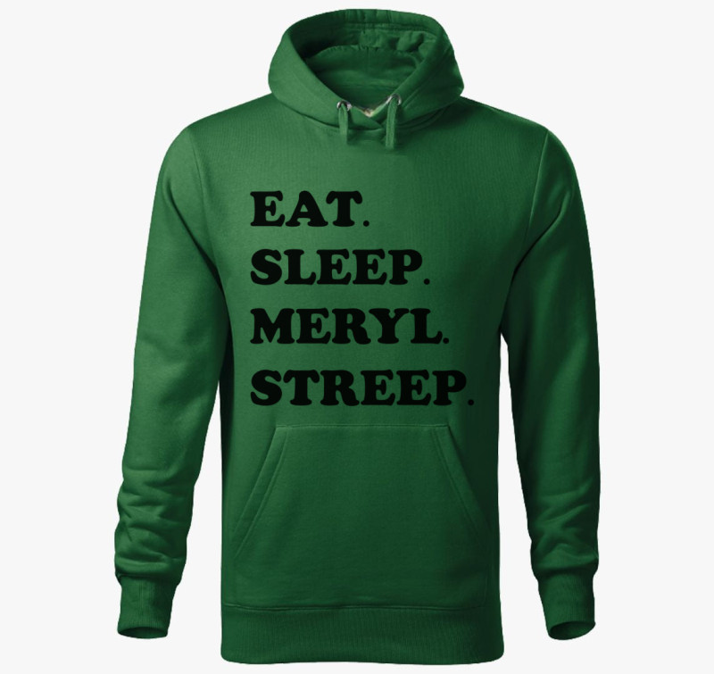Meryl Streep kapucnis pulóver — Üvegzöld