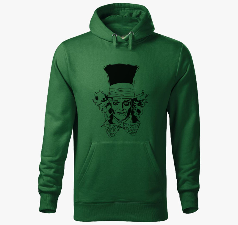 Mad Hatter kapucnis pulóver — Üvegzöld