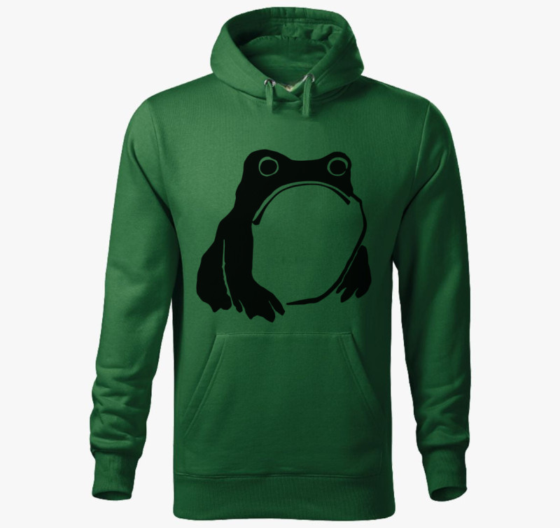 Sad frog kapucnis pulóver — Üvegzöld