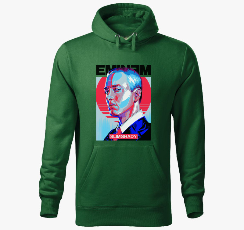 Eminem Slim Shady kapucnis pulóver — Üvegzöld
