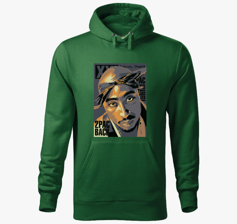 2Pac kapucnis pulóver — Üvegzöld