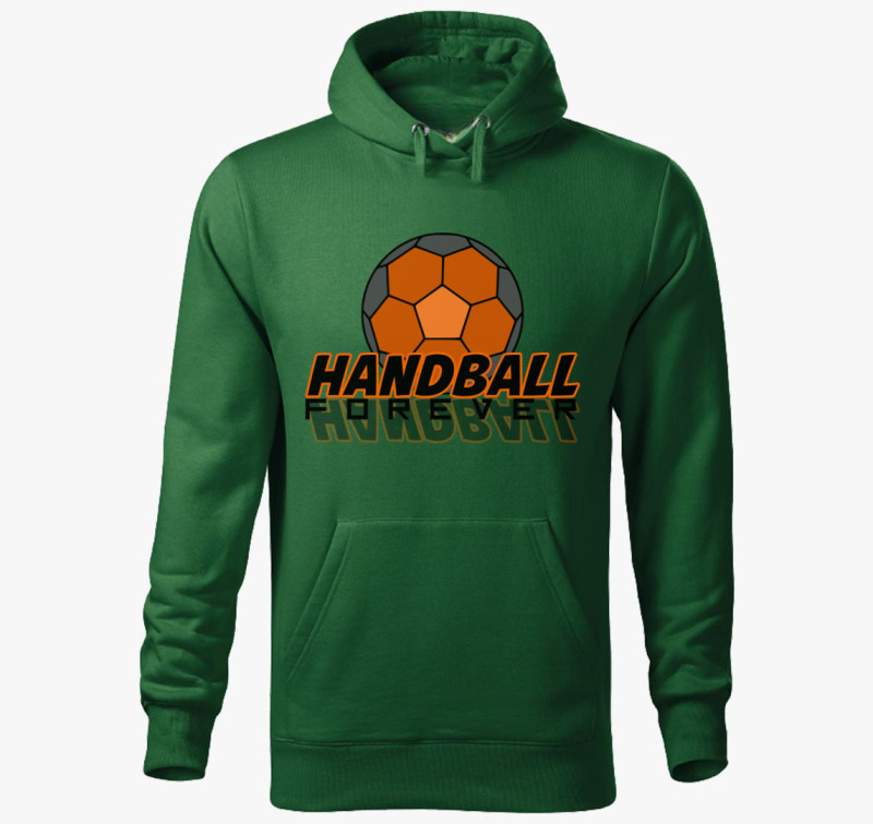 Handball forever kapucnis pulóver — Üvegzöld
