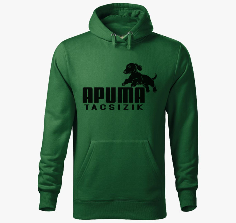 Tacsi APUMA Tacsizik márka pumás kapucnis pulóver — Üvegzöld
